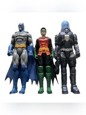 DC Comics 12” Action Figure Lot Batman Robin & Mr.Freeze Spin Master Mattel